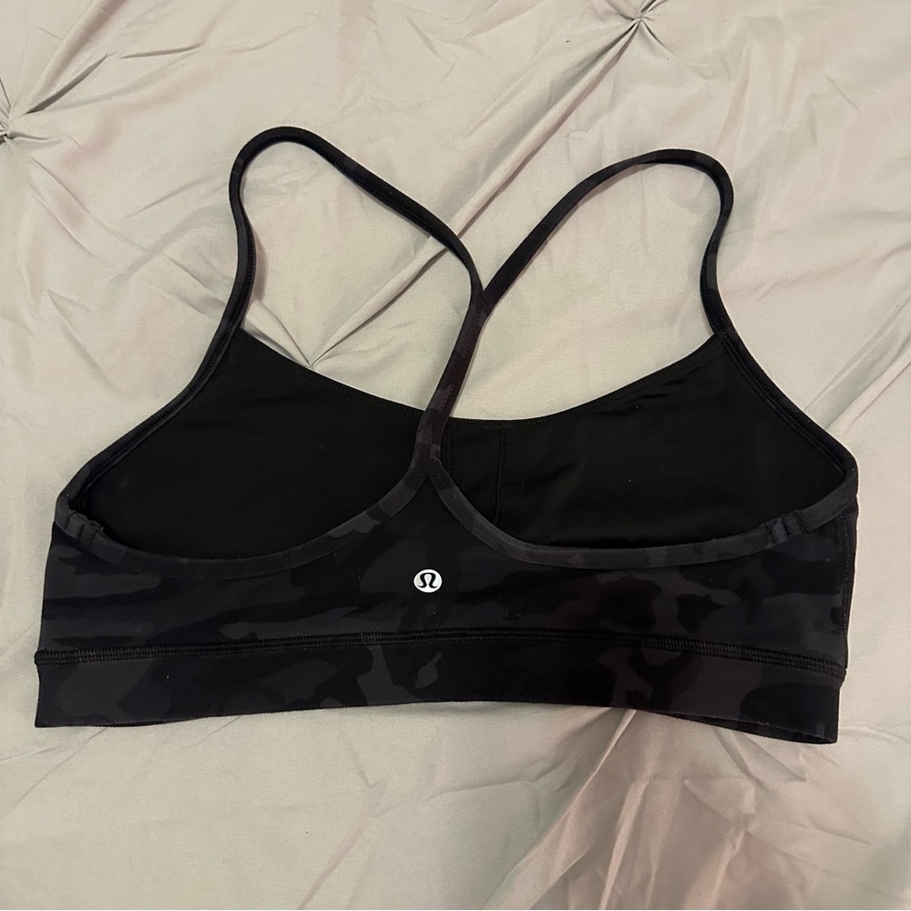 Lululemon Flow Y Bra Nulu incognito camo multi grey/black - Picture 3 of 4